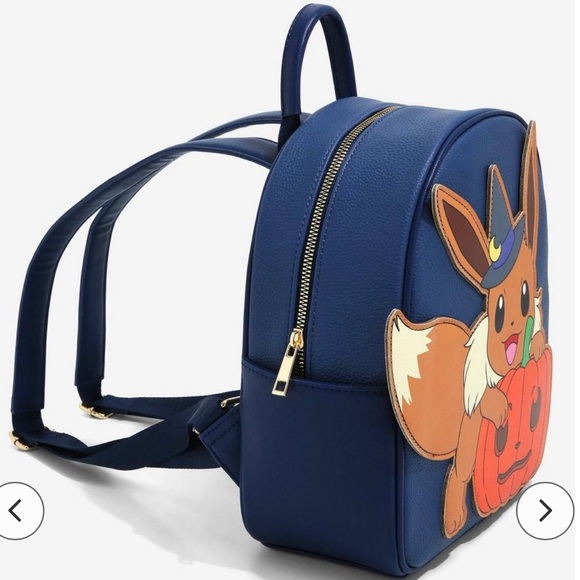 Pokémon Eevee Pumpkin Halloween Mini Backpack NWT IN HAND Bioworld - Picture 2 of 4